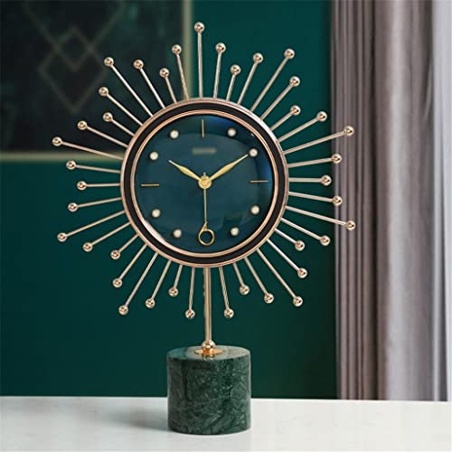 Klhhg Nordic Marble Desk Clock Modern Silent Home Table Clock Living Room Desktop Decoration Decoration (Color : A, Size : 3345Cm) #TOP2