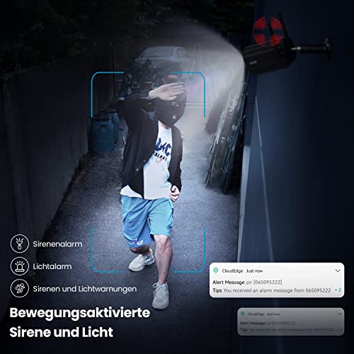 ieGeek 2K 3MP Überwachungskamera mit Alarmanlage für Außenbereich