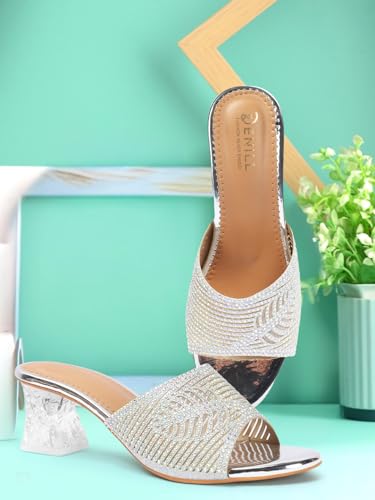Image of Denill Women Stylish Fancy and Comfort Trending Heel Fashion Sandal Women & Girl