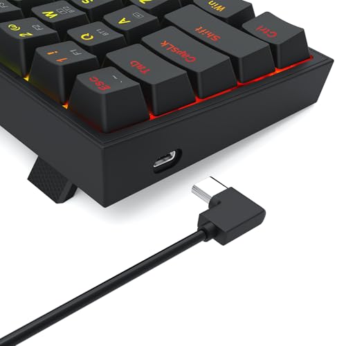 Image of Redragon S144 Gaming Keyboard & Mouse Combo, 60% K617 Tri-Mode Wireless RGB Mechanical Keyboard and 7200 DPI Wireless Gaming Mouse Bundle, Convenient Shared Dongle