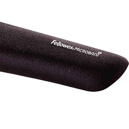 Fellowes PlushTouch Keyboard Wrist Rest with Microban Protection - Ergonomic Wrist Support with Non Slip Rubber Base for Computer Laptop and Home Office - Black - Image 3