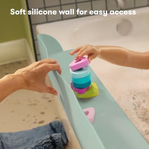 Image of Frida Baby Splash Bathtub Shelf Allows Kids to Splash with No Mess, Shelf Barrier Prevents Water from Escaping Out of the Tub, Extend & Use As Surface to Play On, Attaches to Tubs & Folds to Put Away