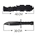 TOONOL Tactical Combat Training Rubber Dummy Knife Bayonet with Scabbard/Sheath for M4/M9/M16 Airsoft Pistol (Black-1)