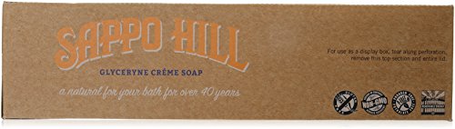 Sappo Hill Soapworks Glycerine Soap Bar, Almond, 3.5 Ounce Bars, 12 Count