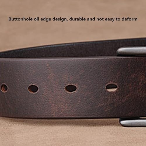 Classic Vintage Men's Casual Belt, 1.5" 100% Leather, Reversible Design with Alloy Pin Buckle, Ideal for Jeans & Dress Work Wear3