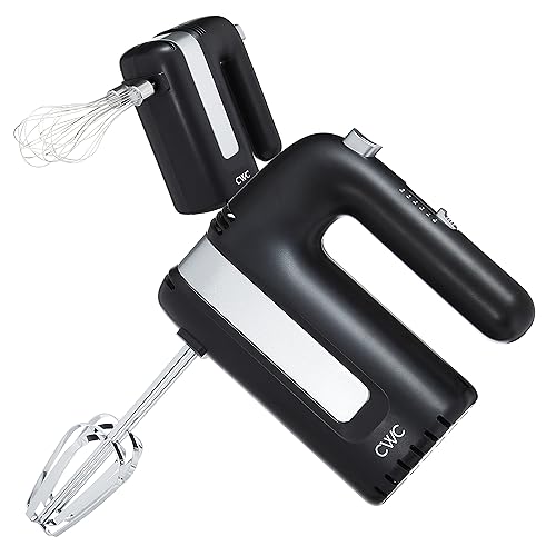 COOK WITH COLOR Batidoras de mano: ¡prepara deliciosidad! Batidores y accesorios para batir. Ligeros y etiquetados, 150 W, 5 velocidades, color negro