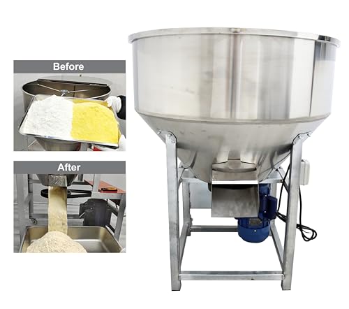 TECHTONGDA Dry Powder Mixer Blender Feed Grain Mixing Machine for Flour Particle Granula 440lbs