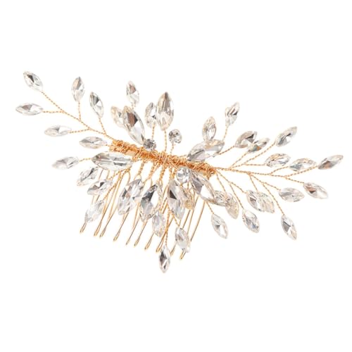 PENIKOKO 結婚式用軽量ラインストーンヘアコーム 花嫁と 向け装飾髪飾り 属製耐久性あり多用途プロムパーティー用