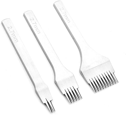 Miniatura 5 de Punzón de acero blanco 2510, juego de herramientas de punta de hierro para pinchar de hierro, juego de cinceles de costura para manualidades de