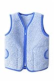 Gilet sans manches en laine mérinos 100 % naturelle pour enfant de 3 à 5 ans