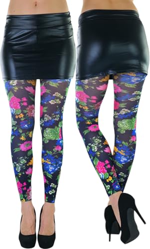 Image of ToBeInStyle Women's Opaque Ankle Long Nylon Footless Fun Tights Pantyhose