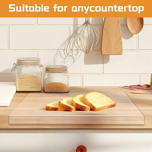 Set de 3 tablas de cortar acrílicas, 17.7 x 13.8 in, 16.1 x 12.2 in, 11.8 x 7.9 in, tabla transparente para protección de encimeras miniatura 4