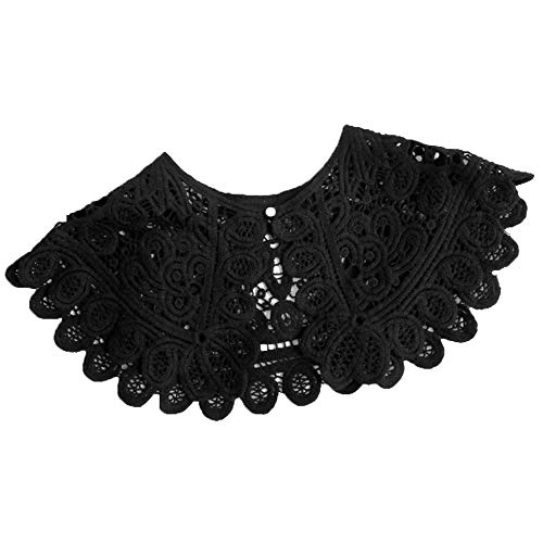 Elegtiskas Knitted Detachable Fake Collar Hollow Out Dickey Collar Shawl