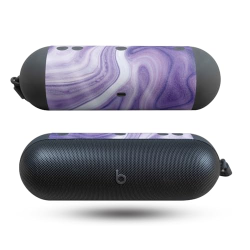 Image of Glossy Glitter Speaker Skin Compatible with Beats Pill (2024) - Lavendar Acrylic - Premium 3M Vinyl Protective Wrap Decal Cover - Easy to Apply | Crafted in The USA by MightySkins