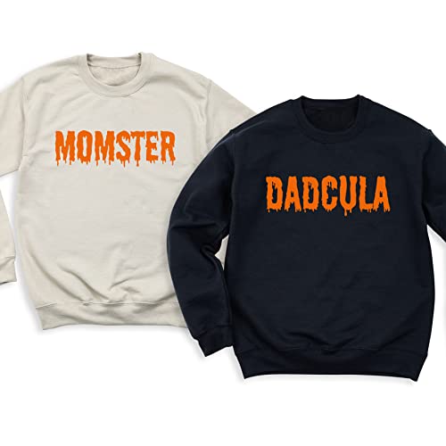 Momster Dadcula Halloween Shirt Sweatshirt Hoodie, Momster Sweatshirt, Dadcula T-Shirt, Halloween Couples Tee, Fall Sweaters, Halloween Sweatshirts For Dad Mom3