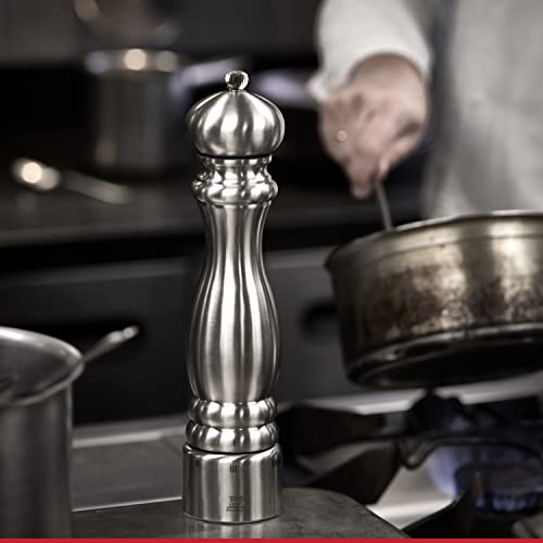 PEUGEOT - Paris Chef u'Select 30 cm Pepper Mill + Pepper Included - Made Of Stainless Steel - 6 Predefined Grind Settings - Made In France - Stainless Steel Colour - Image 3
