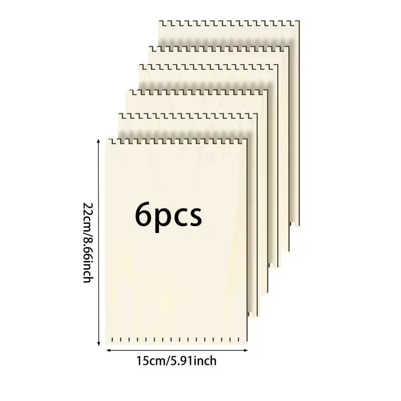 Curious Button 6 PCS Rectangle Wooden Weaving Looms Kit | DIY Art & Craft Loom Board Set for Beginners | Hand Knitting Frame Loom for Yarn, Wool & Fabric Weaving (8.66x5.91 Inch)