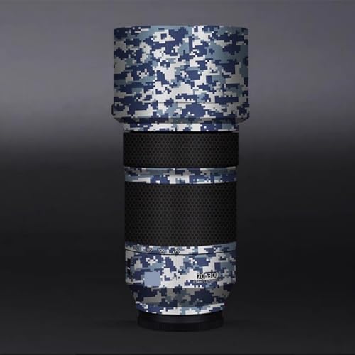 Film vinyle pour Lumix S 70-300 mm F4.5-5.6 motif camouflage bleu marine