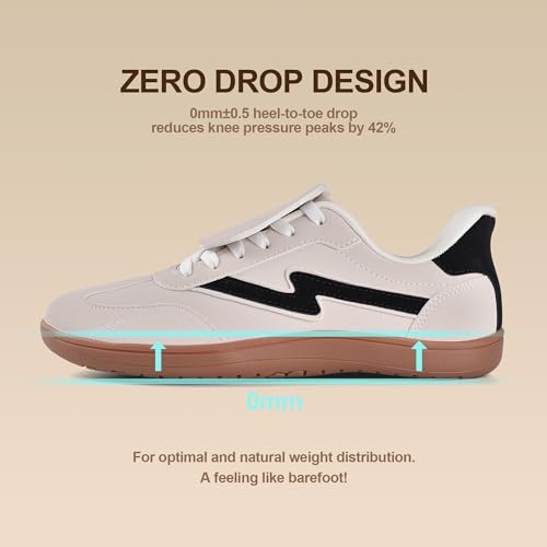 JACKSHIBO Barefoot Shoes Wide Toe Box Slip in Shoes for Women Hands Free Zero Drop Sneakers with Arch Support Metatarsal Pads Orthopedic Plantar Fasciitis Minimalist Slip on Detachable Flip Tongue by JACKSHIBO - Used condition - Image 6