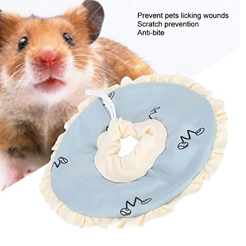 Image of Supet Soft Hamster Cone Collar, Guinea Pig Protective Ring Recovery Collar for Small Pets, Prevent Licking Wounds After Surgery, Adjustable Elizabethan Circle for Cat Kitten