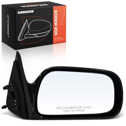 A-Premium Passenger Side Power Door Mirror - Compatible with Toyota Camry 1997 1998 1999 2000 2001 - Non-Heated, Non-Folding, Black Outside Rear View Mirror - Replace# 8791033150C0