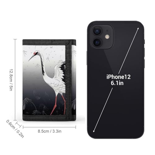 Japanese Crane Trifold Wallet for Men - Money Clip Slim Wallets with Multiple Card Slots Minimalist Small Front Pocket Wallet for Everyday Carry2