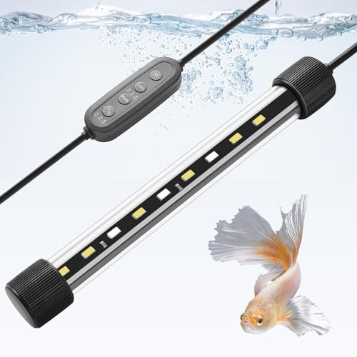 Dirvin 7inches 24/7 Mode Submersible Aquarium LED Light, 9 LED