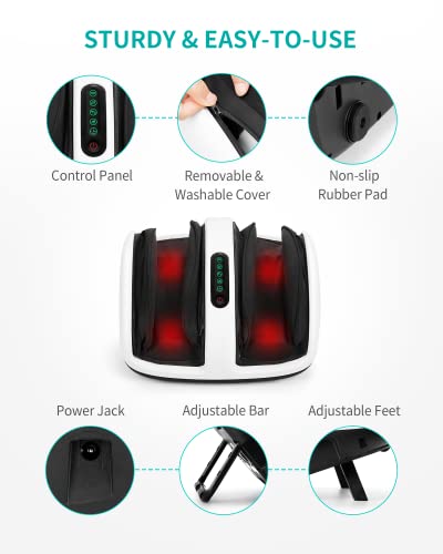 Nekteck Foot Shiatsu Massager, Calf Massage With Heat Therapy, Deep Kneading, Vibration, Compression Leg Massager For Home And Office Use (Remote Control) #TOP7