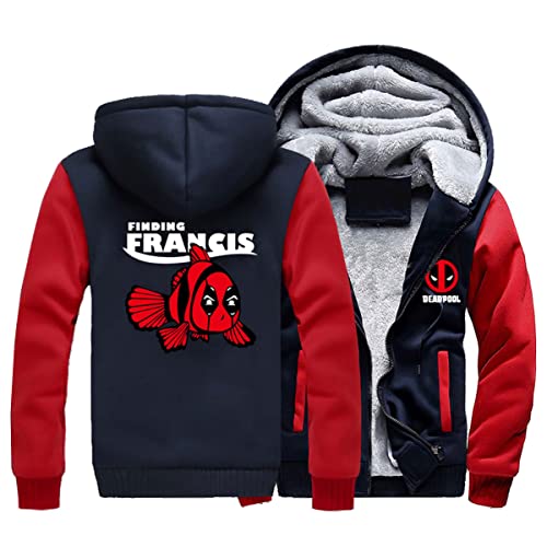 ZPJSZ Sudaderas con Capucha para Hombre para Deadpool, Abrigo de Manga Larga con Forro térmico,...