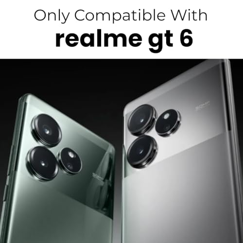 Image of RIGGEAR Shockproof Sleek Hybrid Armor Back Cover Case Compatible with MagSafe Accessories for Realme GT 6, Realme GT 6T 5G (Smoke Black Matte PC + Black TPU Bumper)