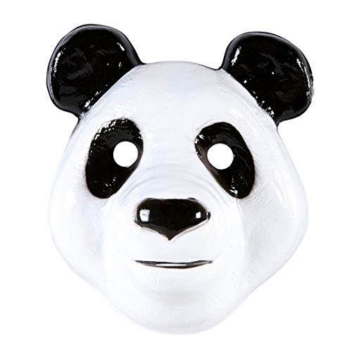 Amakando Tierna máscara de Panda para niño y niña/Blanco-Negro/Dulce máscara de Oso Osito Panda/Incomparable para carnavales Infantiles y Fiestas temáticas