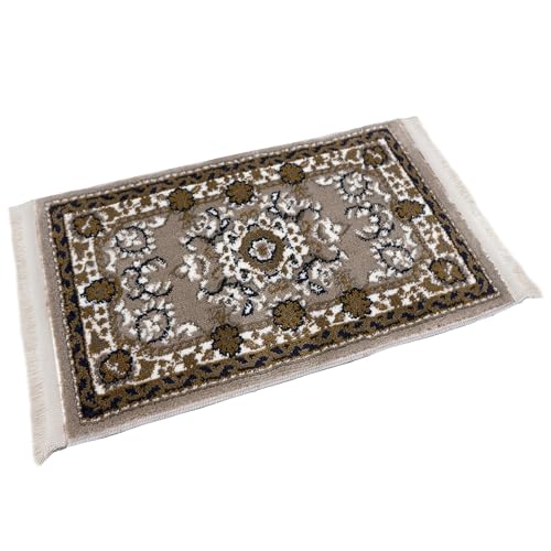 Orientteppich mit Fransen traditionelles orientalisches Muster gewebt beige Orientteppich mit Fransen traditionelles orientalisches Muster gewebt beige