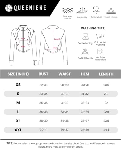 QUEENIEKE Women's Slim Fit Workout Jackets - Zip Up Cropped Yoga BBL Track Jacket Athletic Running Gym Tops - Image 4