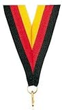 Farbe schwarz/rot/gold Medaillen Band schwarz/rot/gold, 22 mm breit