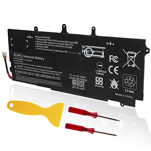 ASUNCELL 11.1V/42Wh BLO6XL Batteria del computer portatile per HP EliteBook Folio 1040 G0 1040 G1 1040 G2 Series 722236-1C1 722236-271 722297-001 722297-005 BL06042XL BL06XL HSTNN-DB5D