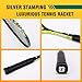LUNNADE Carbon Squash Racket, Lightweight Tear Drop Squash Racquet with Ball Overgrip Damper and Bag
