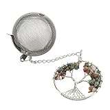 Haofy Tee-Ei, Lebensbaum-Design aus Edelstahl 304, Feinmaschiger Steiler für Losen Tee, Ideal für Heißen Tee oder Eistee und Kulinarische Aufgüsse (Typ 1)