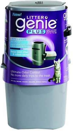 Litter Genie Plus Pail Ultimate Cat Litter Disposal System Locks Away Odors Includes One Refill Silver 05320 Amazon Com Au Pet Supplies