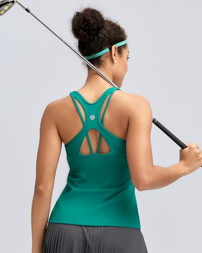 Image of RUNNING GIRL Tank Tops with Built in Bras,Workout Racerback Tank Tops for Women Athletic Yoga Top
