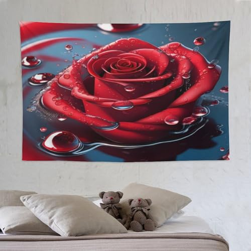 Tissu imprimé pour salon et chambre tenture rose tapisserie murale