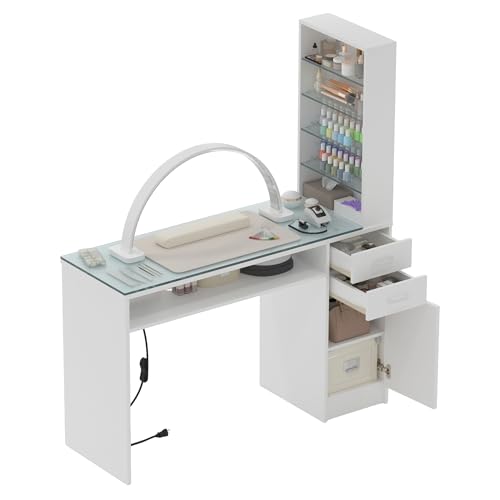 5-Tier Glass Desk