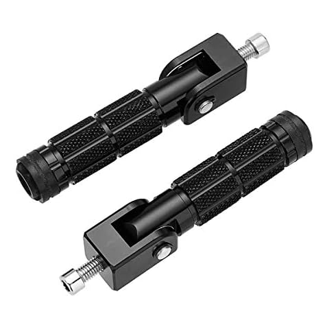 M8 Motorcycle Foldable Foot Pegs Front Footpeg Electric Car Anti-Skid Rearsets Folded Footrest Bicycle 90 Degree Fixed Folding Passenger Pedal Universal For YAMAHA Honda Suzuki Kawasaki Ducati Aprilia Cover