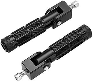 M8 Motorcycle Foldable Foot Pegs Front Footpeg Electric Car Anti-Skid Rearsets Folded Footrest Bicycle 90 Degree Fixed Folding Passenger Pedal Universal For YAMAHA Honda Suzuki Kawasaki Ducati Aprilia