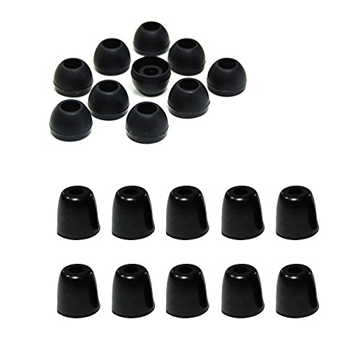 Bluecell World Silicone Replacement Ear Buds and Memory Foam Ear Bud Tips, Large (5 Pairs Each)