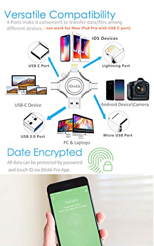 Idiskk Mfi Certified 256Gb Photo Stick For Iphone Usb C Ipad Pro Android Samsung Flash Drive For Iphone 14/13/12/12 Pro/12 Mini/11/11/Pro/6/7/8/Xr/X/Xs Max,Ipad Pro External Storage For Pc,Macbook #TOP1