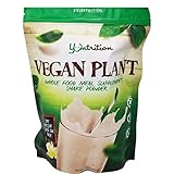 Vegan Plant Protein Powder Meal Replacement Shakes by YUMtrition - Natural Whole Food Vitamins, Gluten Free - Rice Pea Protein for Weight Loss Smoothies for Women and Men - Vanilla, 15 Servings