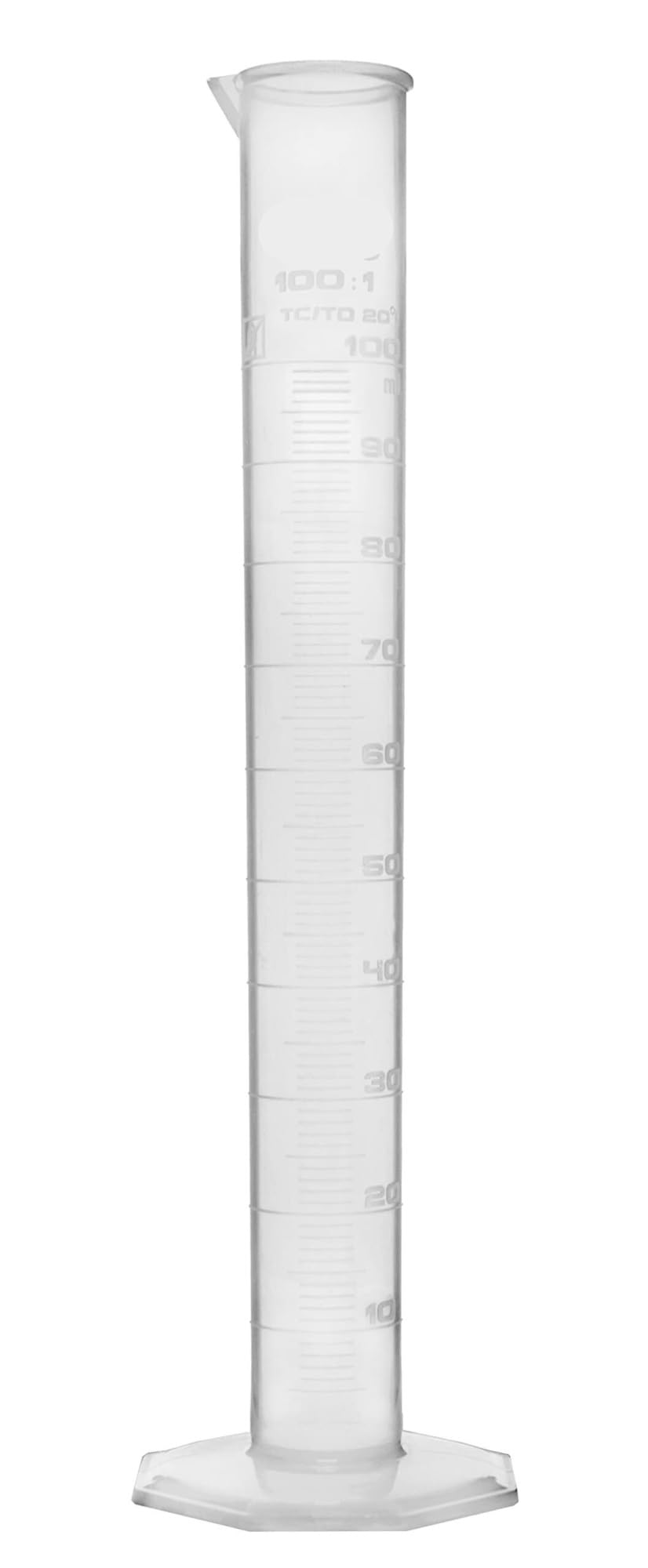Polypropylen Graduierter Messzylinder 500ml - Achteckiger Boden, Klasse B Toleranz, Gut Ablesbare Skala, Langlebiges Laborzubehör(2000 ml)