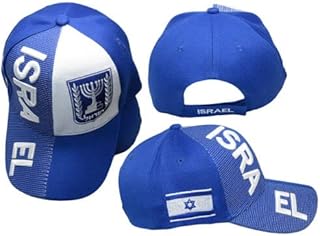 Israel Royal Blue White Letter Crest Patch On Left Side Embroidered Hat Cap