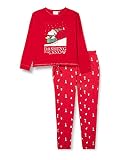 Women'secret Pijama Tipo Single Jersey Estampado Acompañado De Snoopy, Rojo, S para Mujer