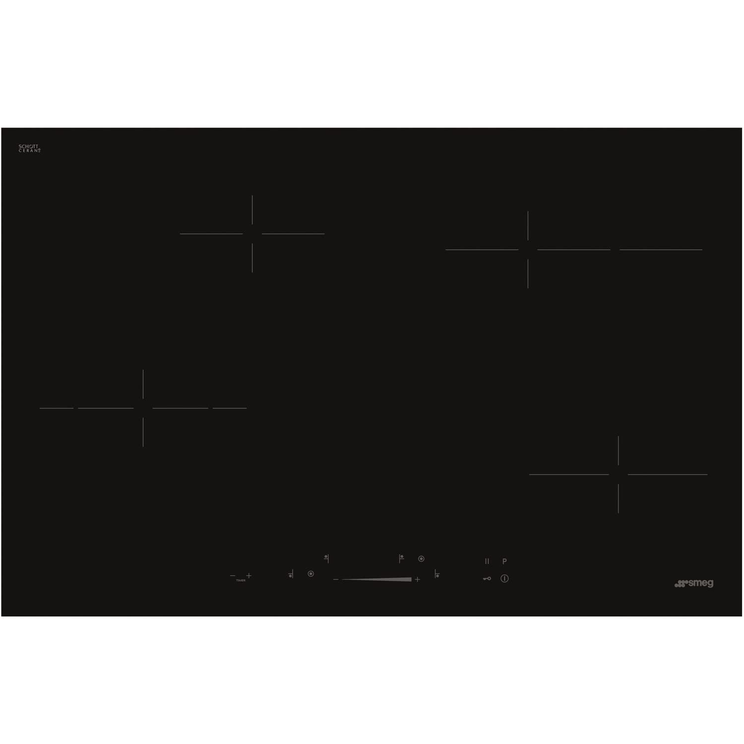 Smeg 77 cm Ultra Low Profile 5 Zone Ceramic Hob